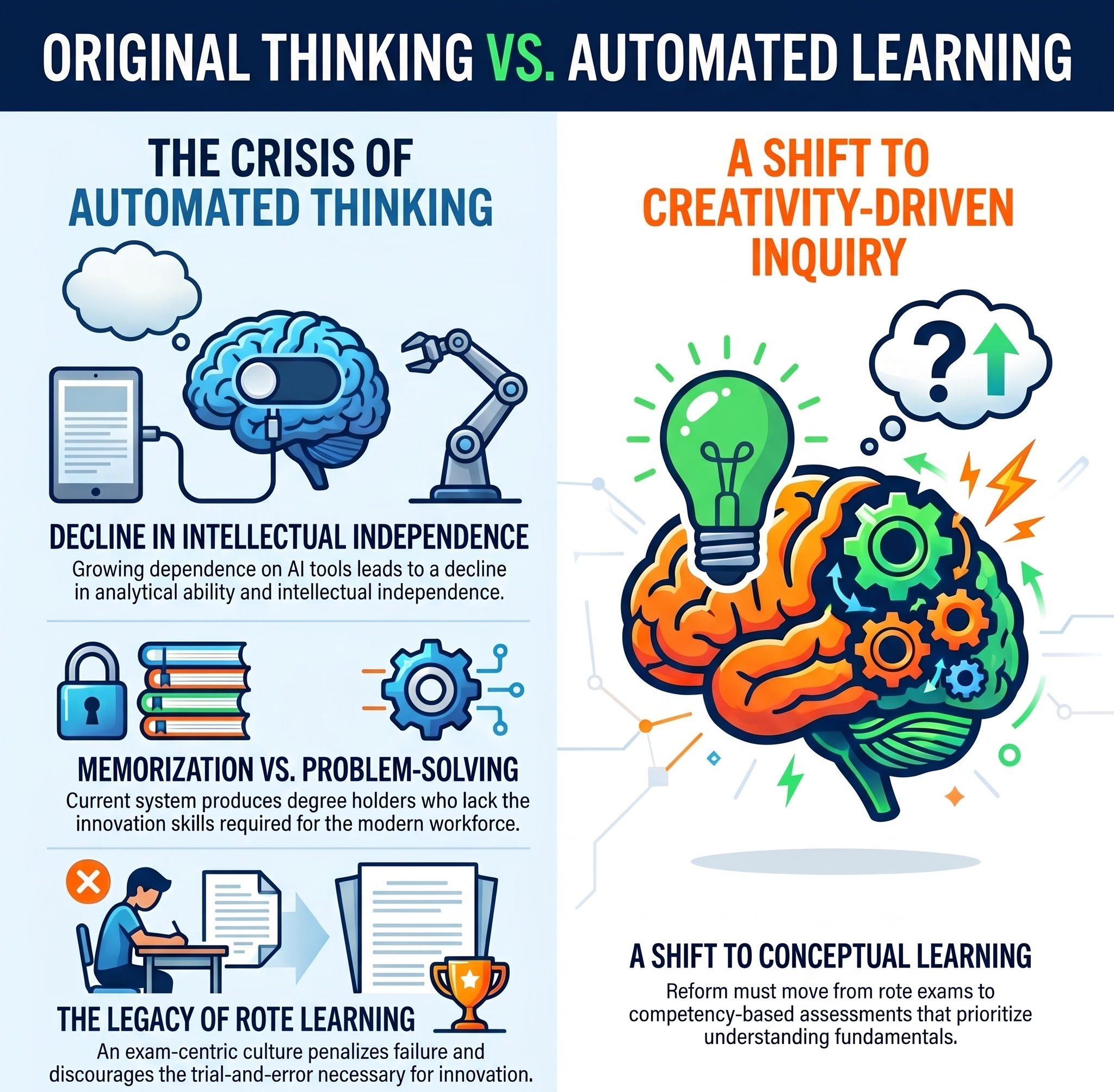 Original thinking vs automated thinking
